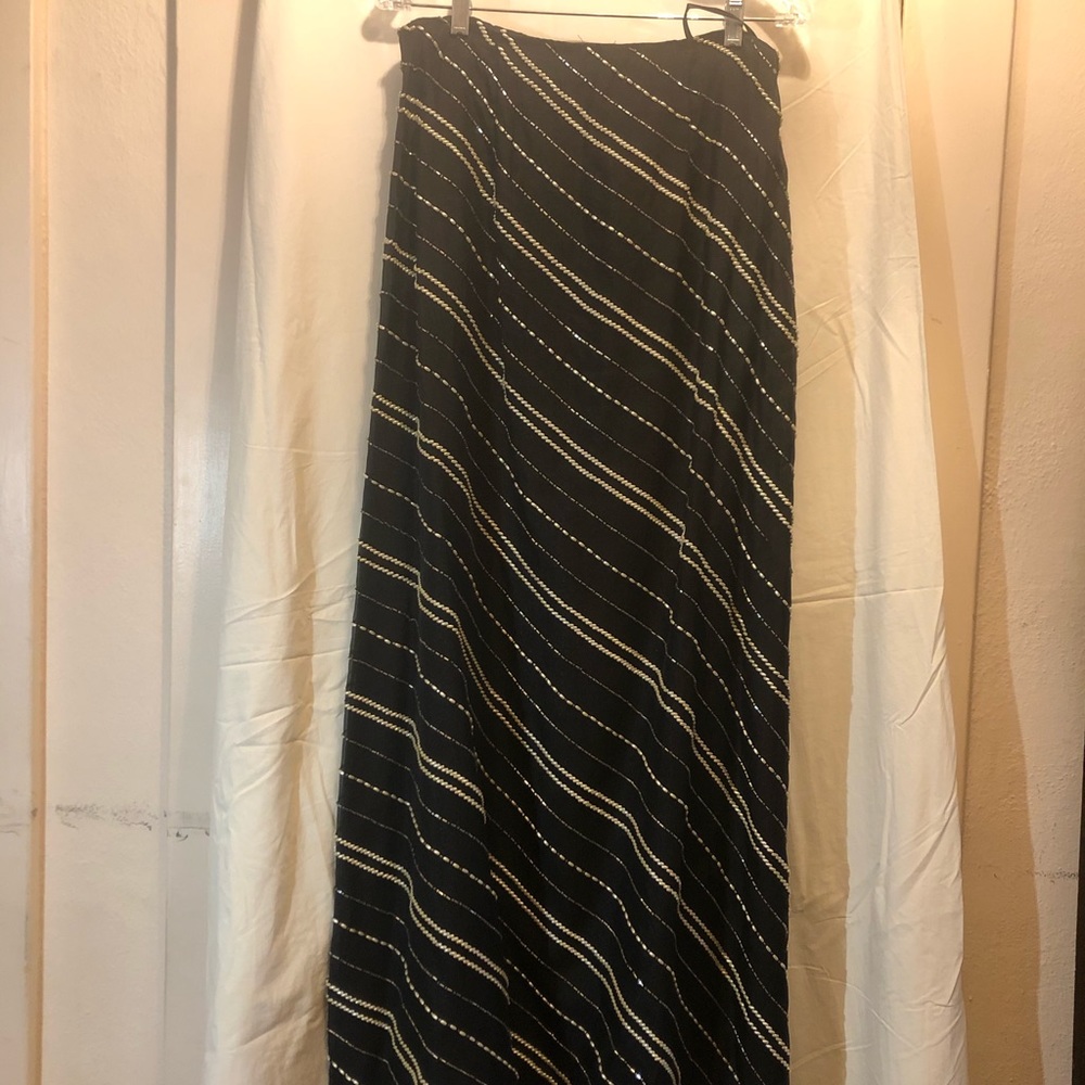 Beaded long evening skirt